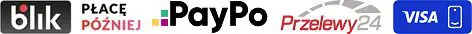 Udostępnione metody płatnosci w twoja-silownia.pl, BLIK, PayPo, Przelewy24, VISA
