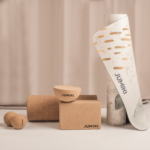 Piłka do masażu i ćwiczeń podwójna korkowa JUMIKI L - obrazek 8