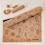 Mata do ćwiczeń dla dzieci korkowa JUMIKI WIOSKA W GÓRACH XXL - obrazek 3