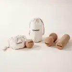 Piłka do masażu i ćwiczeń podwójna korkowa JUMIKI M - obrazek 3