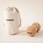 Piłka do masażu i ćwiczeń podwójna korkowa JUMIKI M - obrazek 2