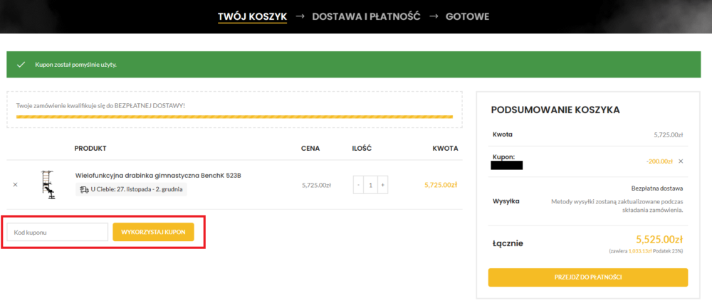 Koszyk Kupon